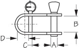 SeaDog Halyard Shackle 5/16 - Part Number: 140238 available at Harvey Cedars Marina