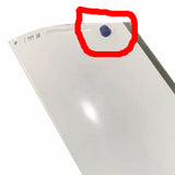 ILCA sailboat daggerboard with circle around the stop piece