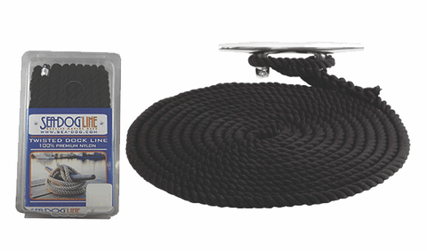 Dock Line Pack 3/8x15 Blk