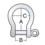 Bow shackle ss 5mm