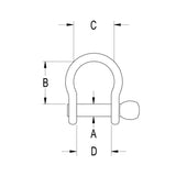 Ronstan Bow shackle 1/4