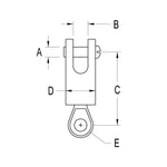 Eye to eye swivel furler