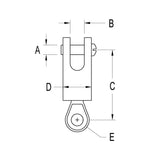 Eye to eye swivel furler